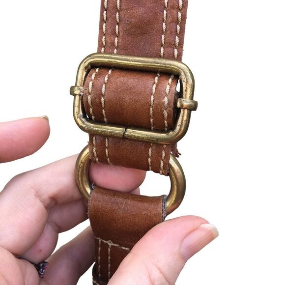 Vintage Graphic Fossil Cotton Leather Boho Hippie Bag - Picture 4 of 11